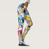 Colorful Urban Graffiti Pattern (8) Leggings (Rechts)