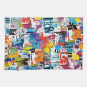 Colorful Urban Graffiti Pattern (8) Theedoek (Horizontaal)