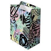 Colorful Urban Graffiti Pattern (9) Medium Cadeauzakje (Achterkant Gekanteld)