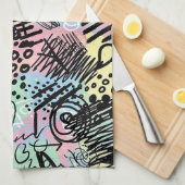 Colorful Urban Graffiti Pattern (9) Theedoek (Quarter Fold)