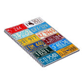 Colorful  USA License Borden Notebook V1 Notitieboek (Rechterzijde)