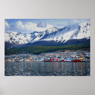 Colorful Ushuaia Tierra del Fuego Patagonia Poster