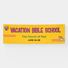 Colorful Vacation Bible School Church Banner