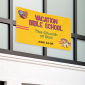 Colorful Vacation Bible School Church Banner (Buitenkant Gebouw)