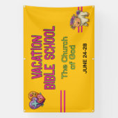 Colorful Vacation Bible School Church Banner (Verticaal)