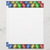 Colorful Valentijnsdag Rustic Hearts Stationery (Voorkant / Achterkant)