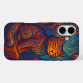 Colorful Van Gogh Cat Art Phone Case (Achterkant (horizontaal))