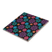 Colorful Vector Flower Pattern Tegeltje (Zijkant)