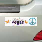 Colorful Vegan Bumpersticker (Op auto)