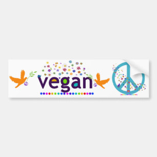 Colorful Vegan Bumpersticker