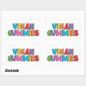 Colorful Vegan Gummies Rechthoekige Sticker (Vel)