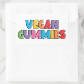 Colorful Vegan Gummies Rechthoekige Sticker (Tas)