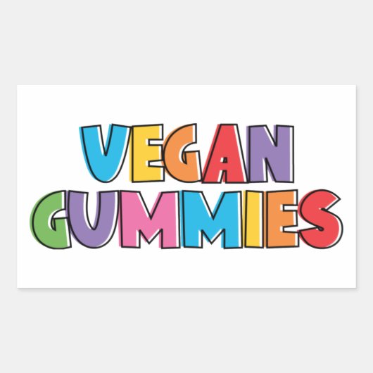 Colorful Vegan Gummies Rechthoekige Sticker (Voorkant)