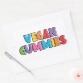 Colorful Vegan Gummies Rechthoekige Sticker (Envelop)