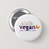 Colorful Vegan Ronde Button 5,7 Cm (Voorkant /achterkant)
