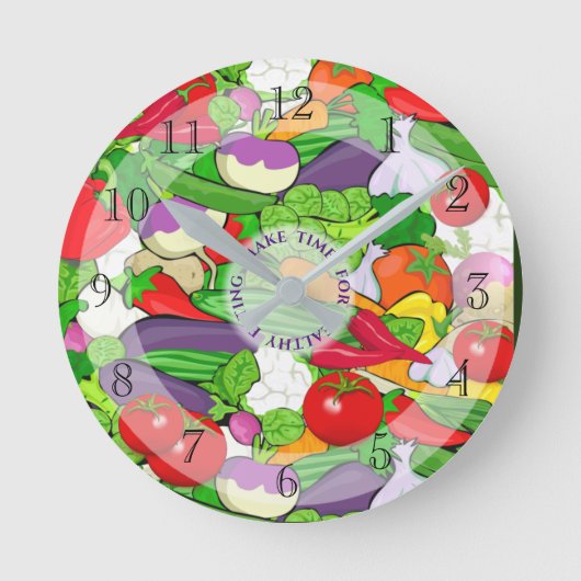 Colorful Vegetable Selection Ronde Klok (Voorkant)