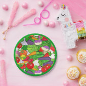 Colorful Veggies Papieren Bordje (Feest)