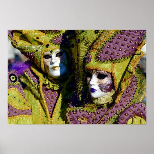 Colorful Venetian Couple Poster (Voorkant)