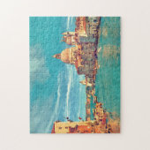 Colorful Venice Canal Aquarelle Art Painting Legpuzzel (Verticaal)