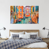 COLORFUL VENICE CANAL, ITALIË CANVAS AFDRUK (Insitu (Slaapkamer))