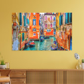 COLORFUL VENICE CANAL, ITALIË CANVAS AFDRUK (Insitu (Woonkamer))