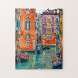 Colorful Venice Canals Gondola Legpuzzel