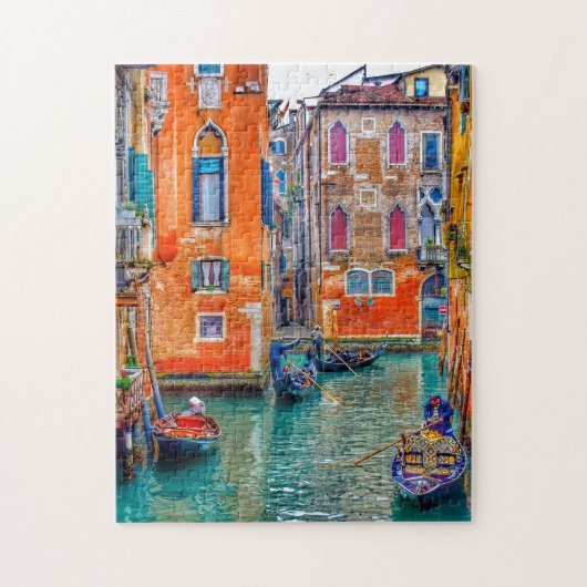 Colorful Venice Canals Gondola Legpuzzel (Verticaal)