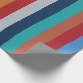 Colorful Vertical Retro Stripes Cadeaupapier (Hoek)