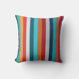 Colorful Vertical Retro Stripes Kussen