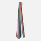 Colorful Vertical Retro Stripes Stropdas (Voorkant)