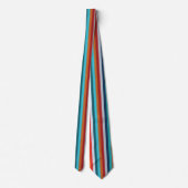 Colorful Vertical Retro Stripes Stropdas (Achterkant)