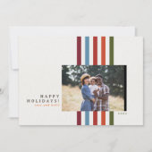 Colorful Vertical Ribbon Holiday Card Feestdagenkaart (Voorkant)