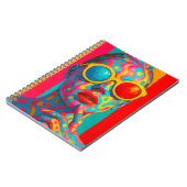 Colorful Vibes - Bold Pop Art Portrait Notitieboek (Linkerzijde)