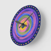 Colorful vibrant centering Circles Watercolor -  Ronde Klok (Hoek)