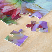 Colorful Vibrant Dahlia Flowers Legpuzzel (Zijkant)