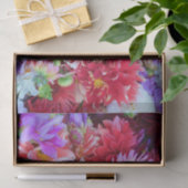 Colorful Vibrant Dahlia Flowers Tissuepapier (Geschenk)