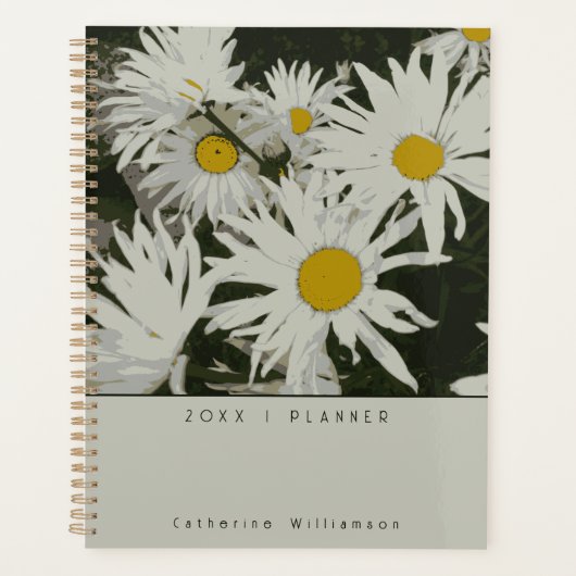 Colorful Vibrant Daisy Pattern Name 2026 Planner (Voorkant)