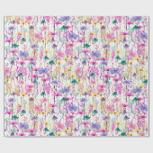 colorful vibrant garden cadeaupapier (Vlak)