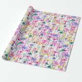 colorful vibrant garden cadeaupapier (Uitgerold)