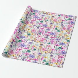 colorful vibrant garden cadeaupapier