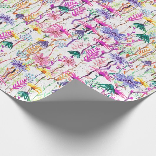 colorful vibrant garden cadeaupapier (Hoek)