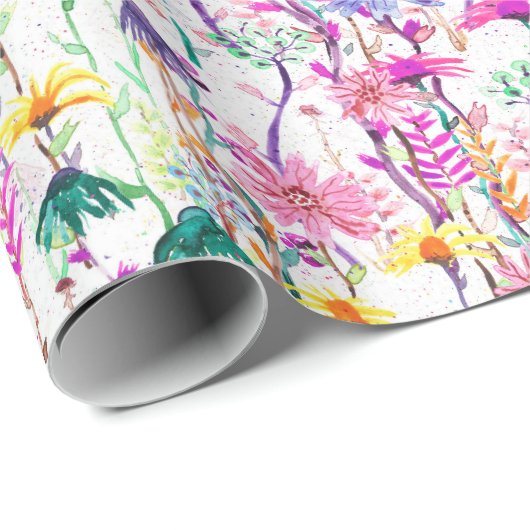 colorful vibrant garden cadeaupapier (Rol Hoek)