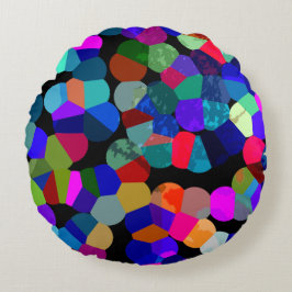 Colorful Vibrant Pattern Rond Kussen