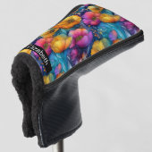 Colorful Vibrant Poppy Personalized Golfheadcover (3/4 voorkant)