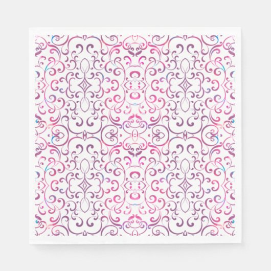 Colorful Victoriaans Muster Pattern Servet (Voorkant)