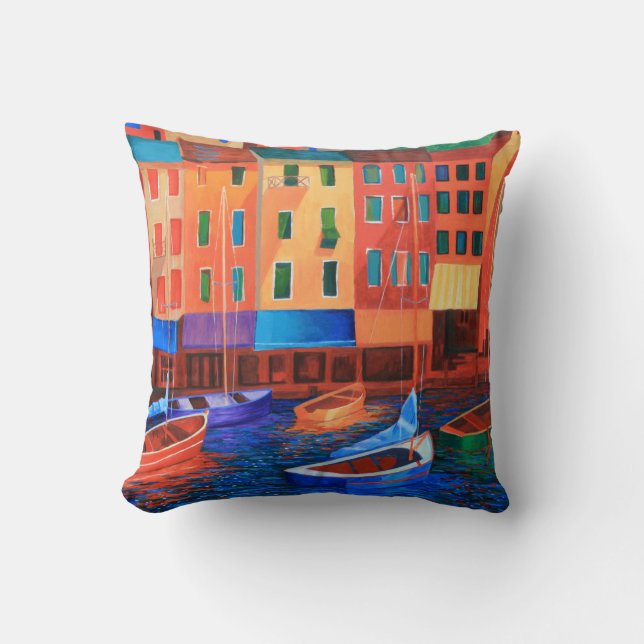 Colorful Village Accent Cushion Kussen (Voorkant)
