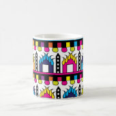 Colorful Village Houses Koffiemok (Center)