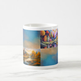Colorful Village Mug Koffiemok
