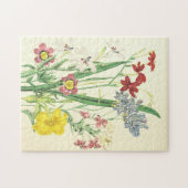 Colorful Vintage Look Flowers Puzzle Legpuzzel (Horizontaal)