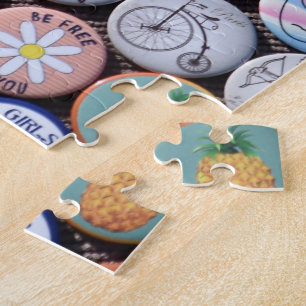 Colorful Vintage Retro Badge Collectie Legpuzzel
